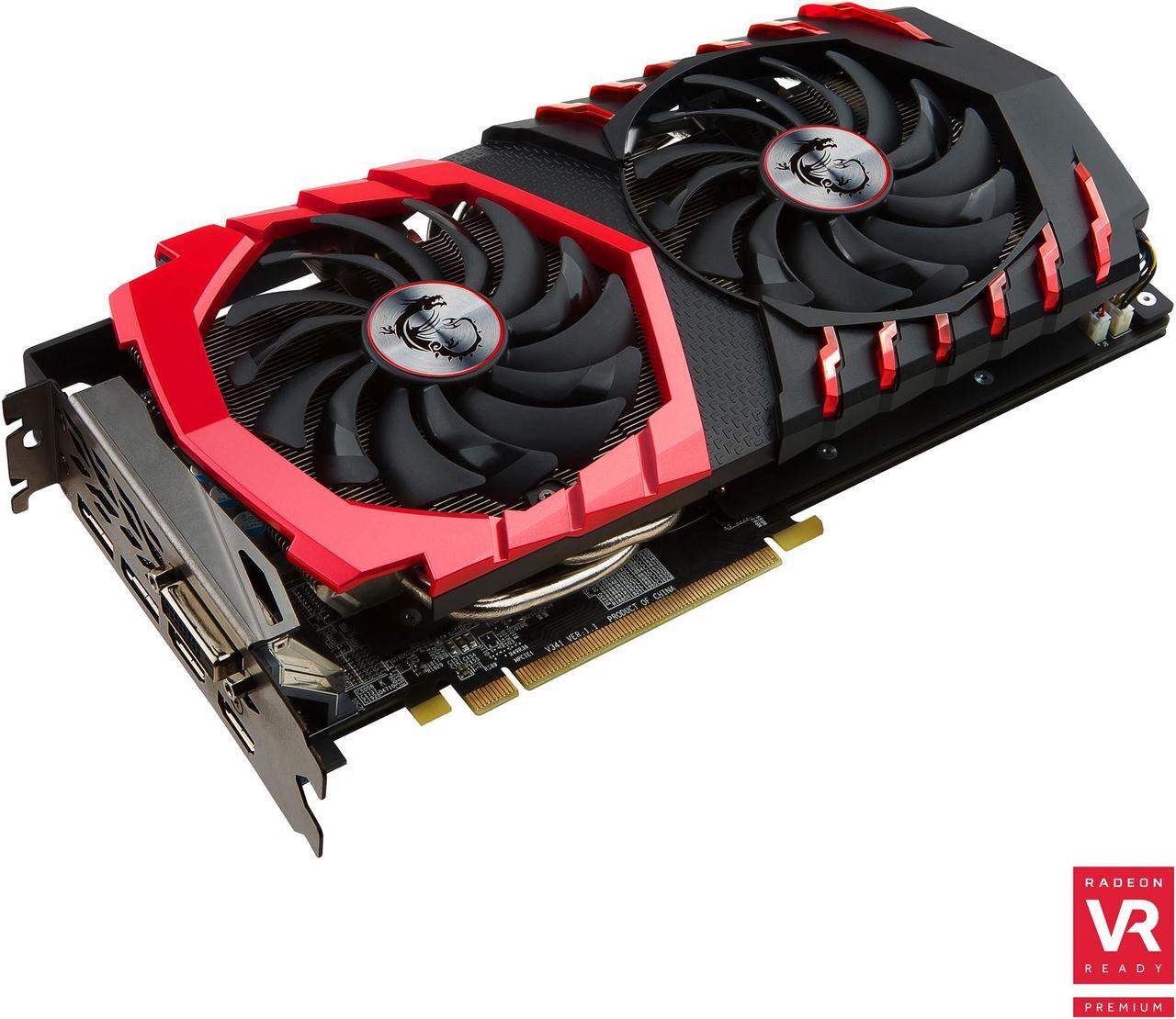 Main image of MSI Radeon RX 480 8GB GDDR5 PCI Express 3.0 x16 CrossFireX Support ATX Graphics Card RX 480 GAMING X 8G