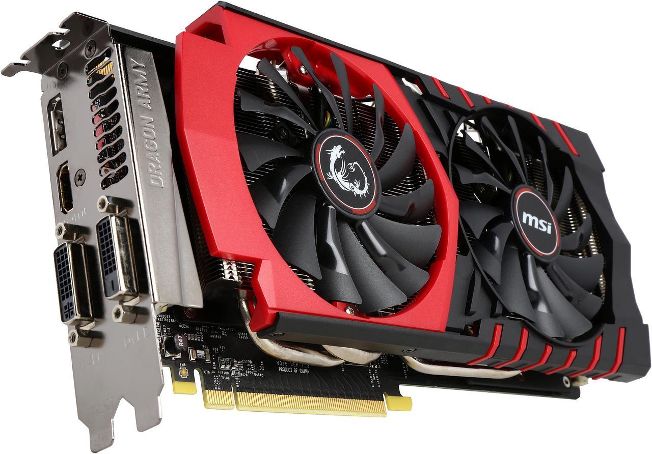 MSI GeForce GTX 970 4GB GDDR5 PCI Express 3.0 x16 SLI Support Video Card VDGTX970GM4G