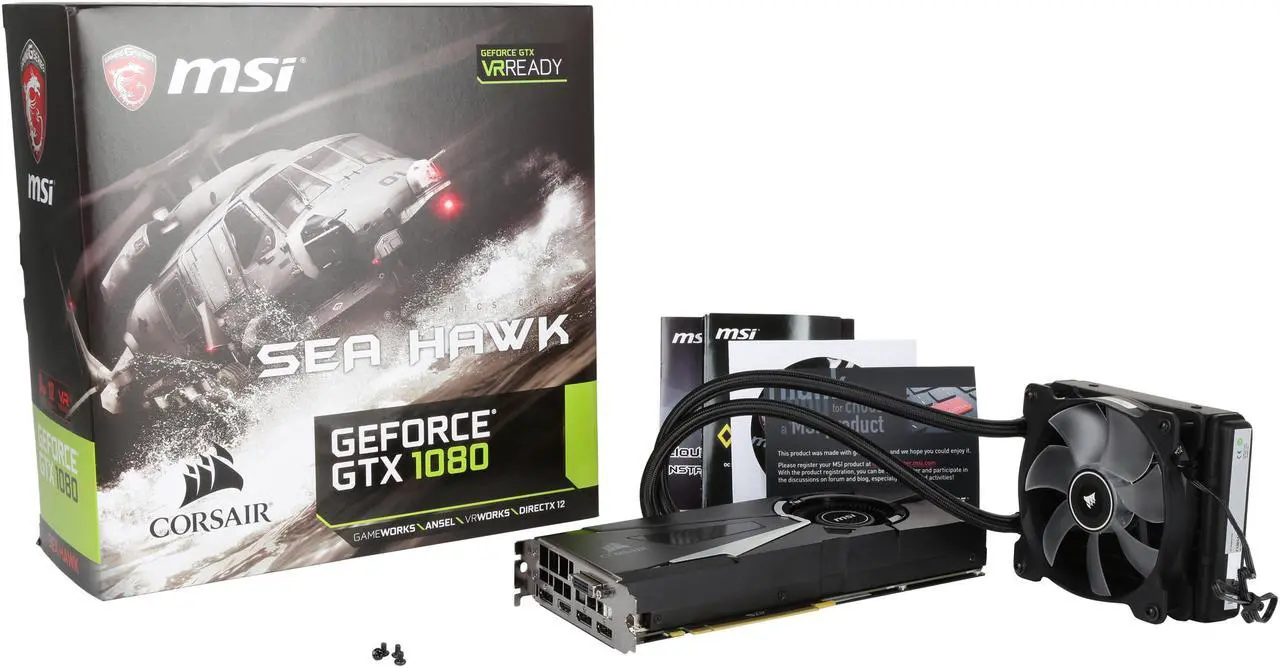 Alt view image 11 of 10 - MSI GeForce GTX 1080 8GB GDDR5X PCI Express 3.0 x16 SLI Support ATX Graphics Card GeForce GTX 1080 SEA HAWK