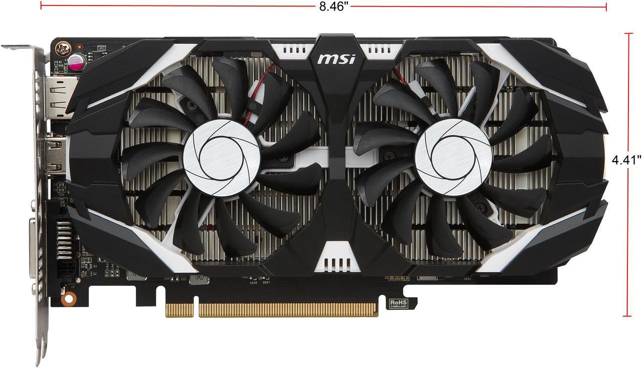 Alt view image 4 of 9 - MSI GeForce GTX 1050 Ti 4GB GDDR5 PCI Express 3.0 x16 ATX Video Card GTX 1050 Ti 4GT OC