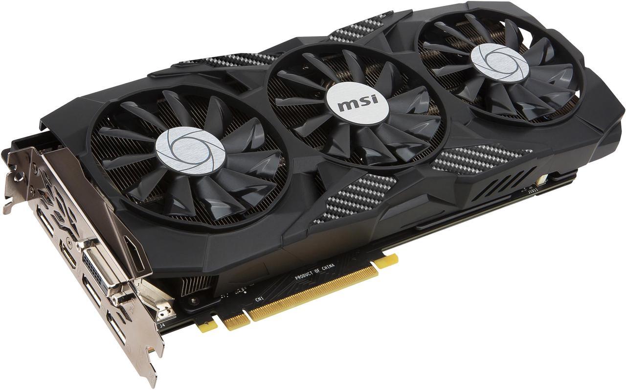 MSI GeForce GTX 1080 8GB GDDR5X PCI Express 3.0 x16 SLI Support Video Cards GTX 1080 DUKE 8G OC