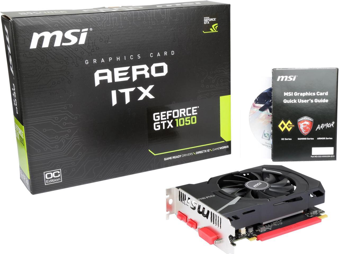 Alt view image 6 of 5 - MSI GeForce GTX 1050 2GB GDDR5 PCI Express 3.0 x16 Video Card GTX 1050 AERO ITX 2G OC