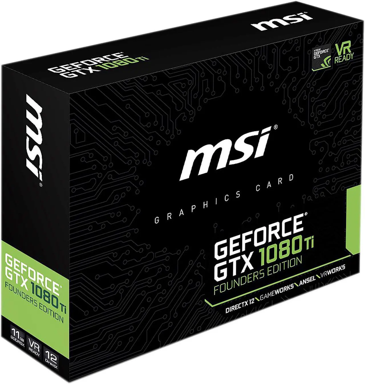Alt view image 4 of 4 - MSI GeForce GTX 1080 Ti FE 11GB GDDR5X PCI Express 3.0 x16 SLI Support Graphics Card GTX 1080 Ti Founders Edition
