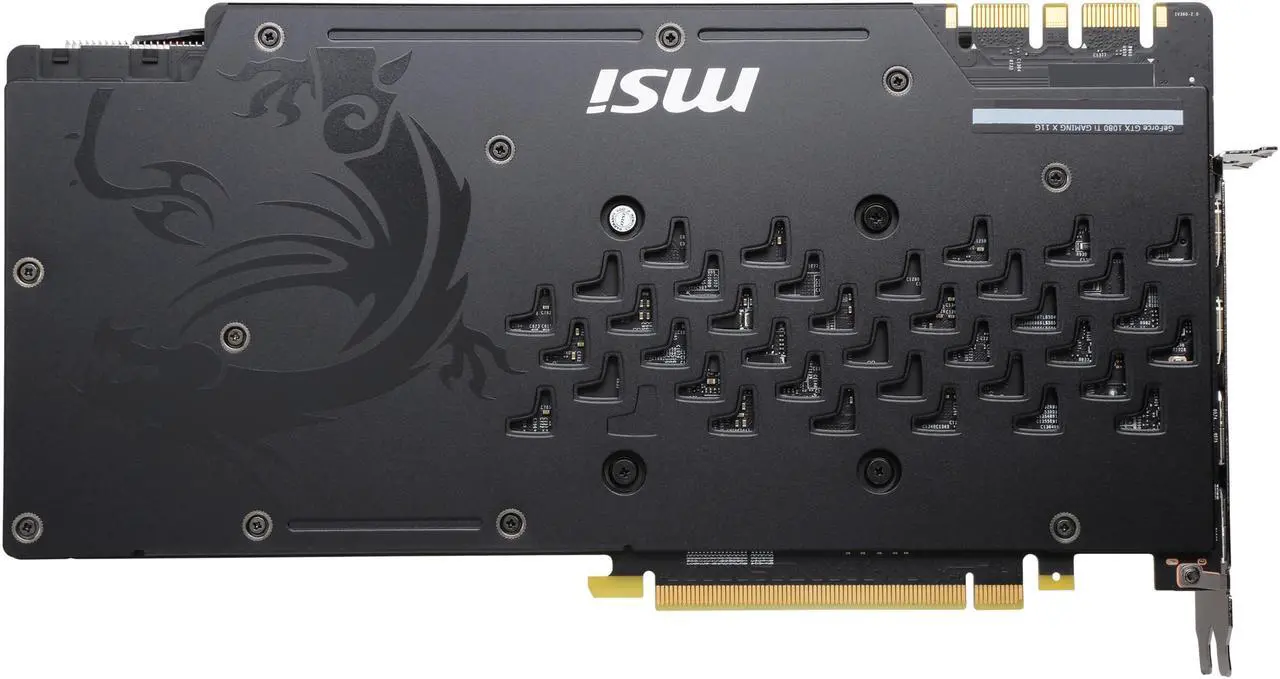 Alt view image 4 of 6 - MSI GeForce GTX 1080 Ti 11GB GDDR5X PCI Express 3.0 x16 SLI Support Graphics Card GeForce GTX 1080 Ti GAMING X 11G