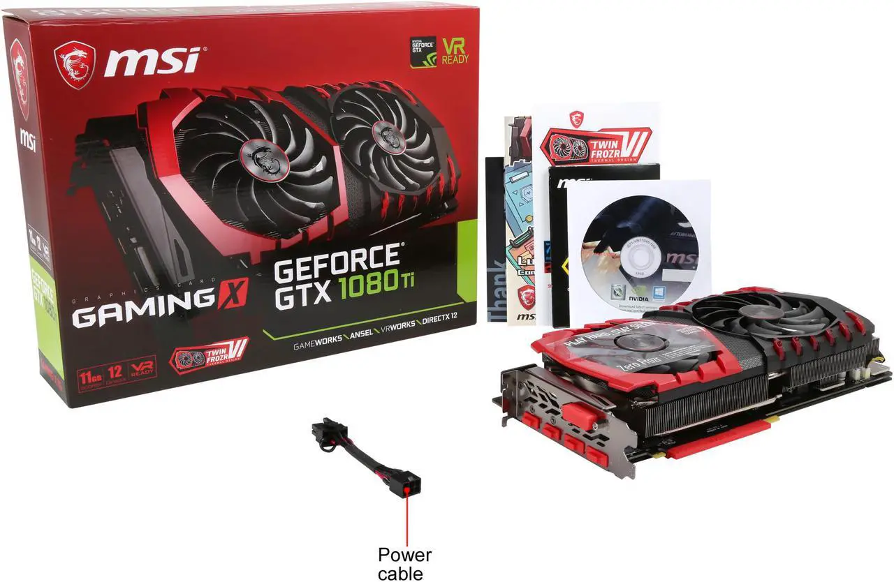 Alt view image 6 of 6 - MSI GeForce GTX 1080 Ti 11GB GDDR5X PCI Express 3.0 x16 SLI Support Graphics Card GeForce GTX 1080 Ti GAMING X 11G