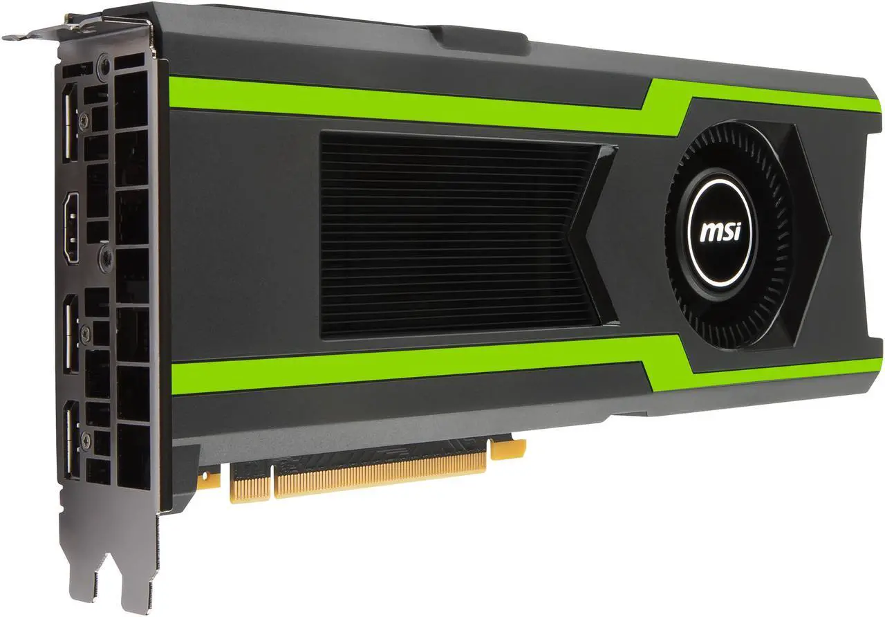 Alt view image 4 of 8 - MSI GeForce GTX 1080 Ti 11GB GDDR5X PCI Express 3.0 x16 SLI Support Graphics Card GTX 1080 Ti AERO 11G OC