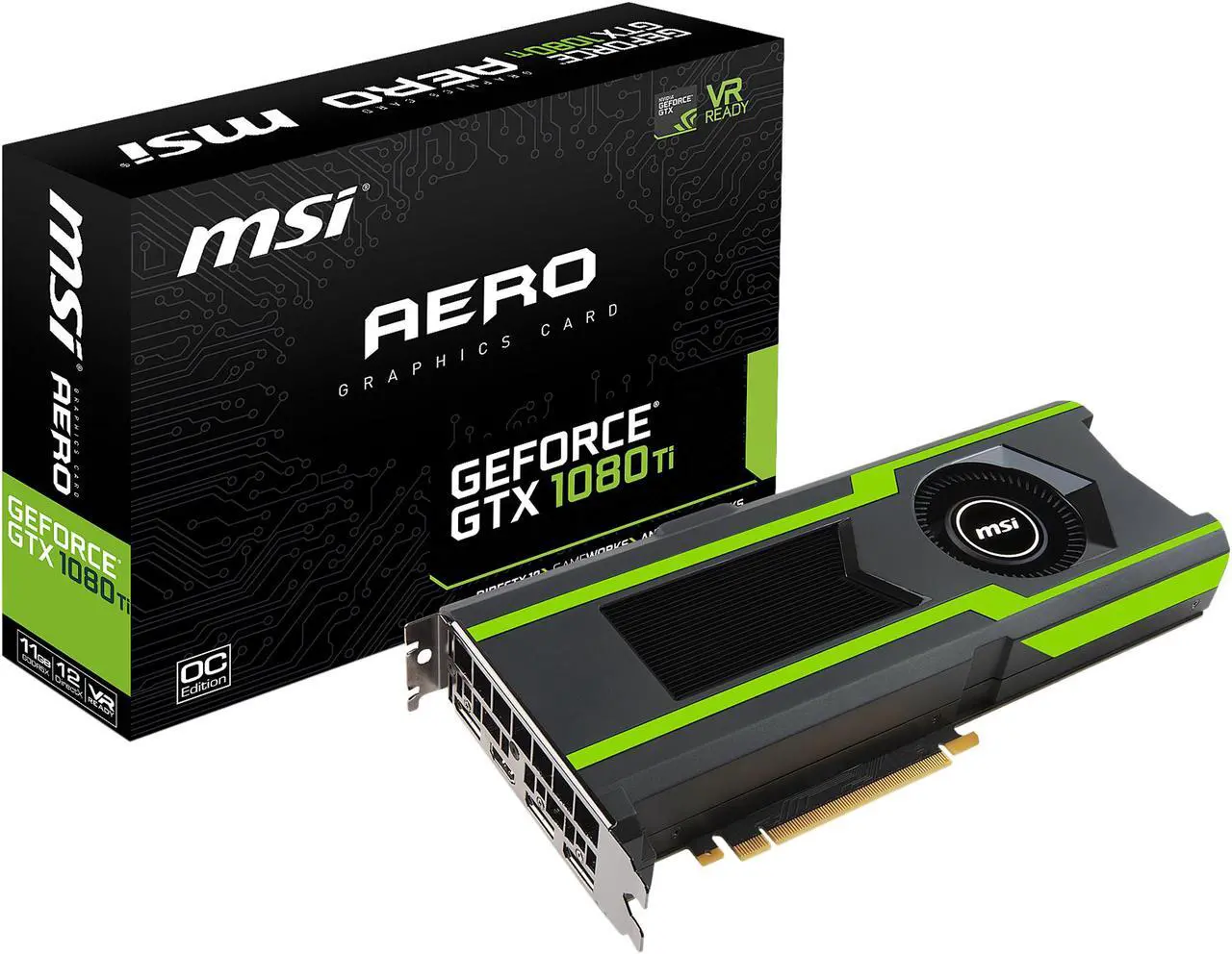 Alt view image 7 of 8 - MSI GeForce GTX 1080 Ti 11GB GDDR5X PCI Express 3.0 x16 SLI Support Graphics Card GTX 1080 Ti AERO 11G OC