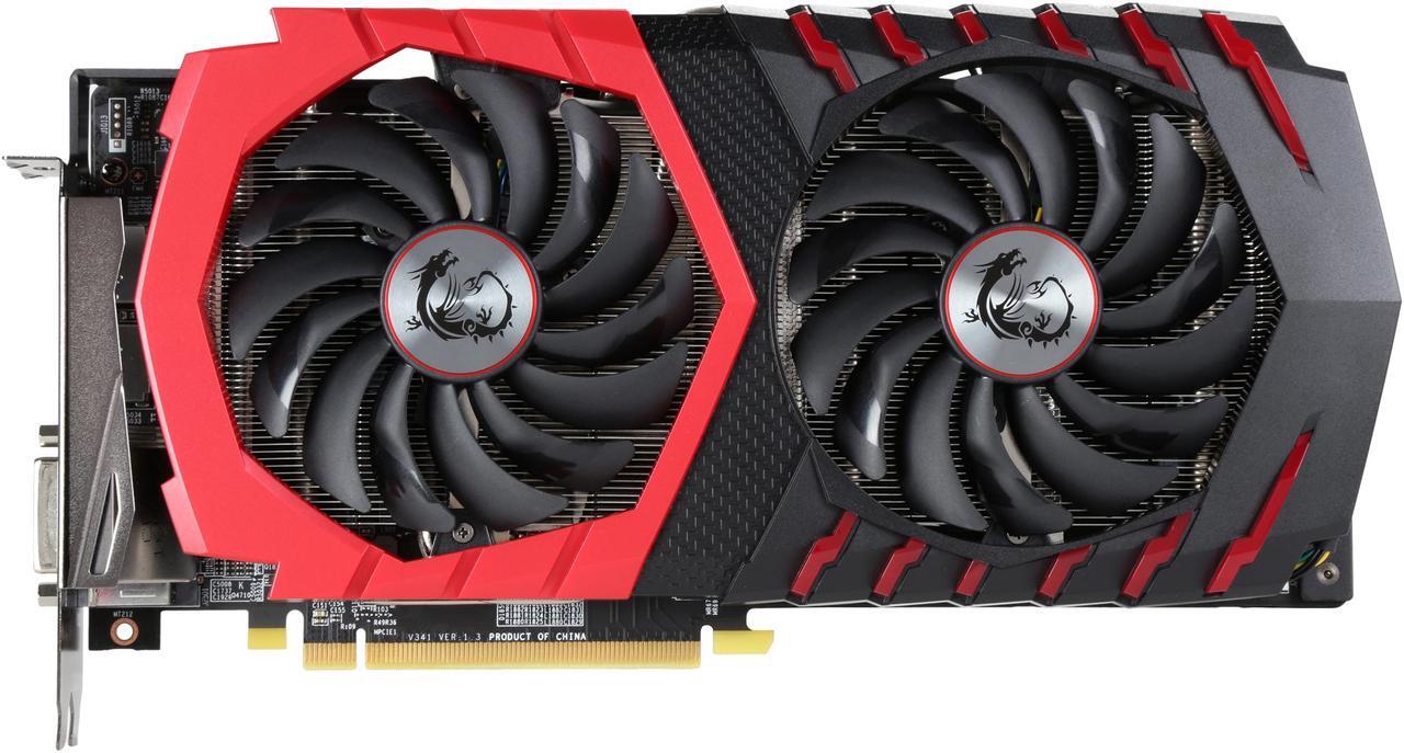 Alt view image 4 of 6 - MSI Radeon RX 580 8GB GDDR5 PCI Express x16 CrossFireX Support Graphics Card RX 580 GAMING X 8G