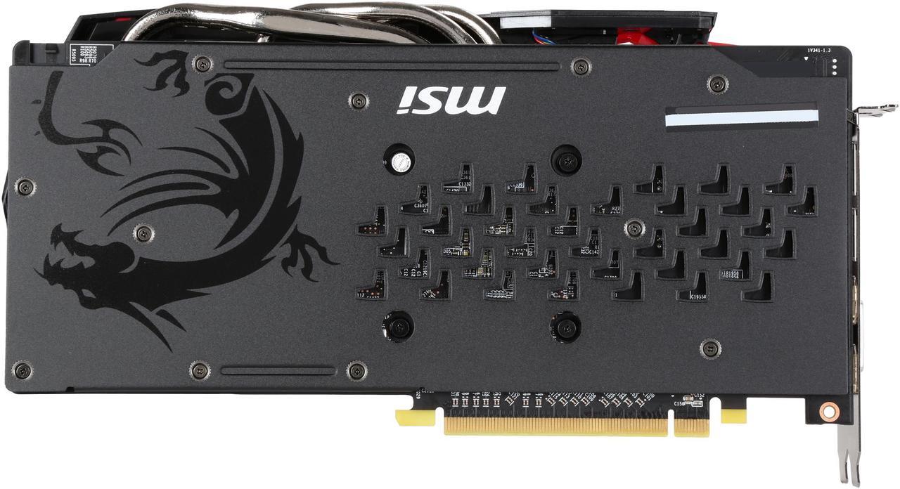 Alt view image 5 of 6 - MSI Radeon RX 580 8GB GDDR5 PCI Express x16 CrossFireX Support Graphics Card RX 580 GAMING X 8G
