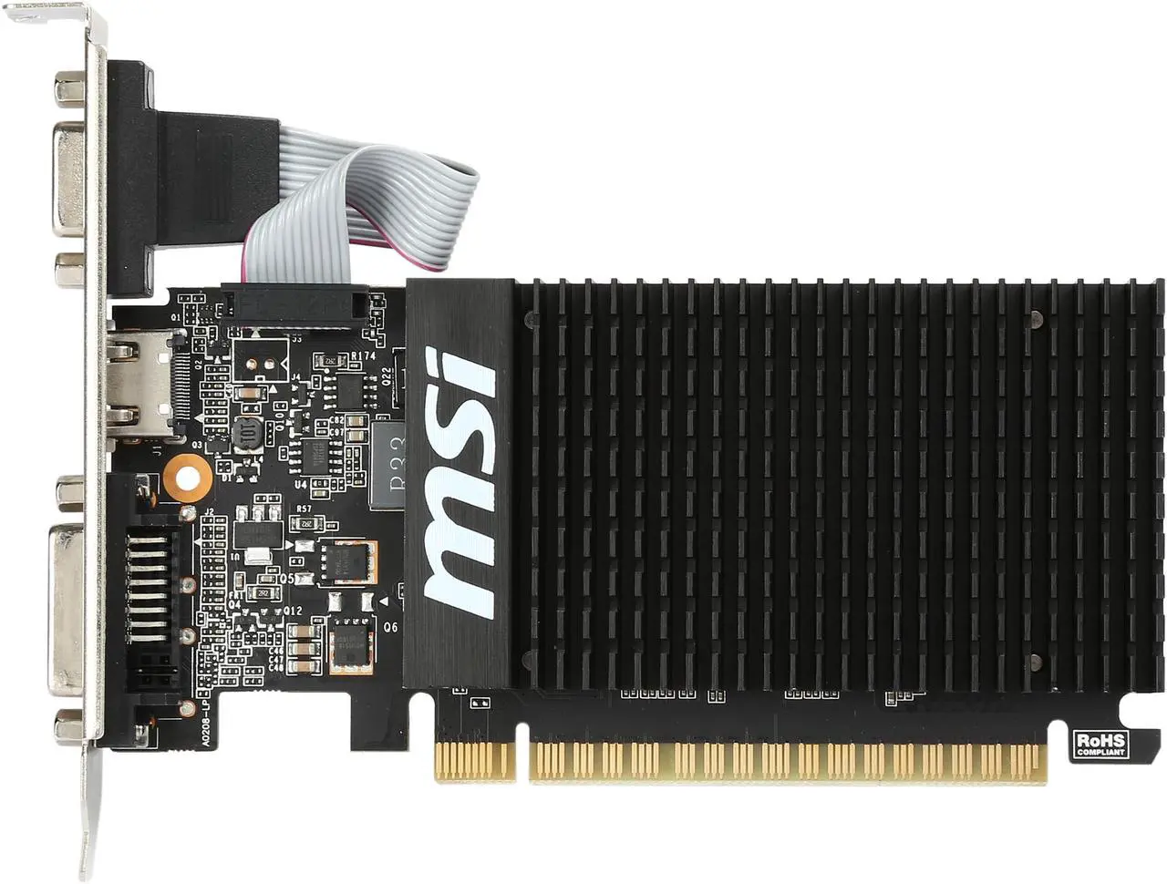 Alt view image 4 of 6 - MSI GeForce GT 710 1GB DDR3 PCI Express 2.0 x16 Low Profile Graphics Card MSI-GT7101GD3HLP