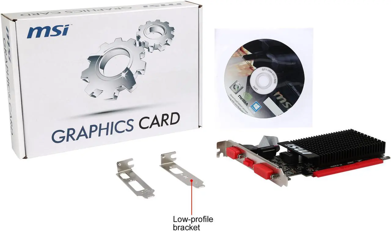 Alt view image 7 of 6 - MSI GeForce GT 710 1GB DDR3 PCI Express 2.0 x16 Low Profile Graphics Card MSI-GT7101GD3HLP