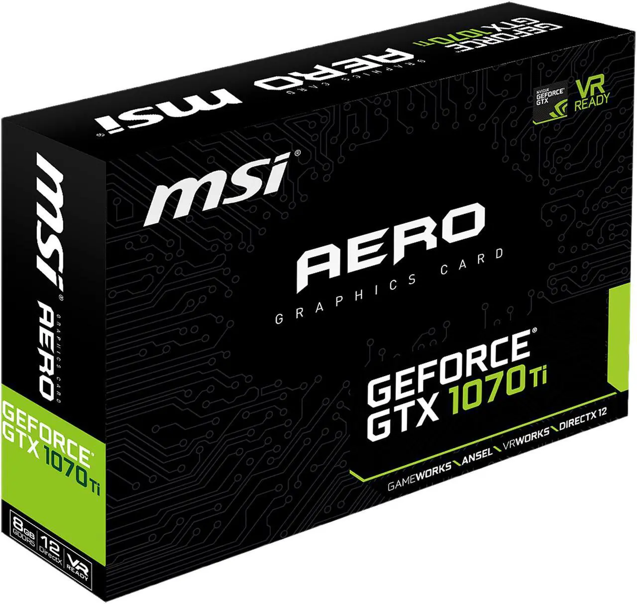 Alt view image 9 of 9 - MSI GeForce GTX 1070 Ti 8GB GDDR5 PCI Express 3.0 x16 SLI Support ATX Graphics Card GTX 1070 Ti AERO 8G