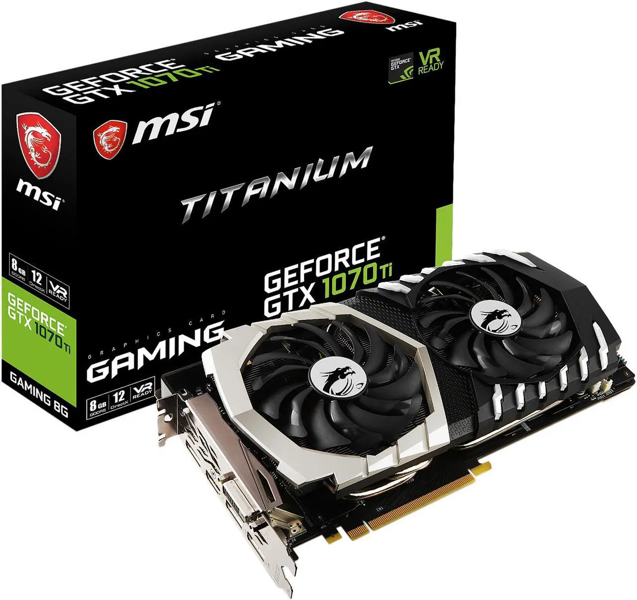 Alt view image 6 of 7 - MSI GeForce GTX 1070 Ti 8GB GDDR5 PCI Express 3.0 x16 SLI Support ATX Graphics Card GTX 1070 Ti Titanium 8G