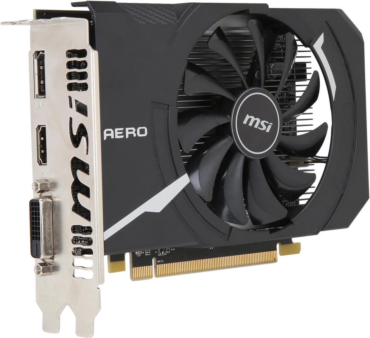 MSI Radeon RX 550 4GB GDDR5 PCI Express x16 (Uses x8) Video Card RX 550 AERO ITX 4G OC