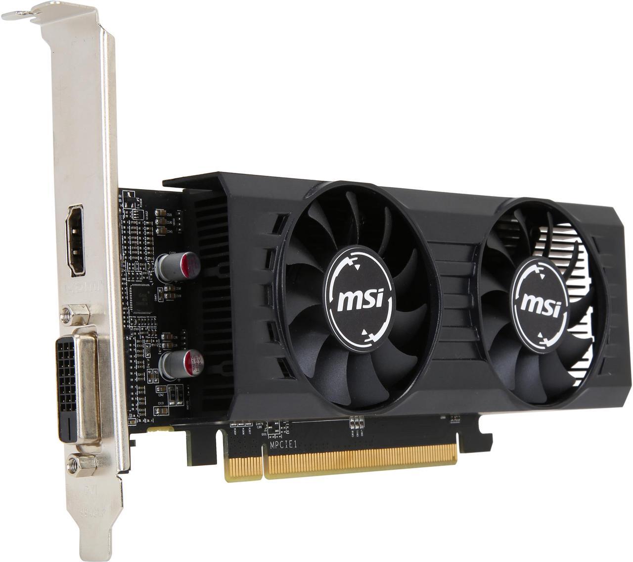 MSI Radeon RX 550 2GB GDDR5 PCI Express x16 (Uses x8) Low Profile Video Card Radeon RX 550 2GT LP OC