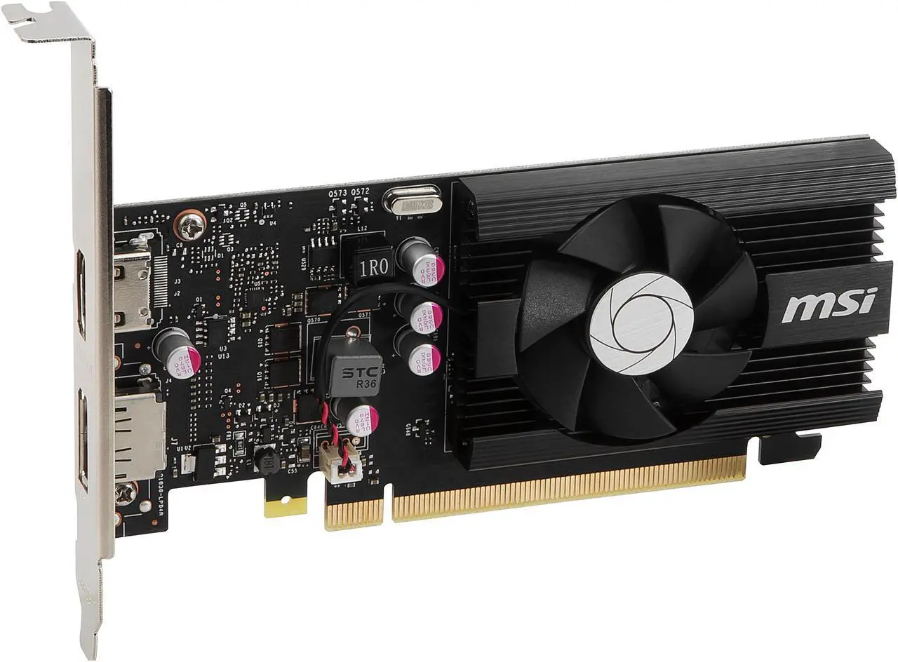 Alt view image 3 of 6 - MSI GeForce GT 1030 2GB DDR4 PCI Express 3.0 x16 (Uses x4) Low Profile Graphics Card GT 1030 2GD4 LP OC