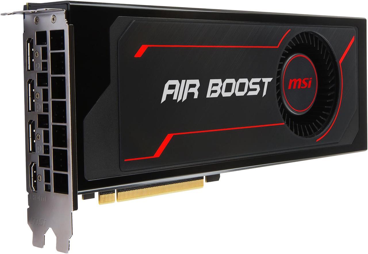 Alt view image 2 of 10 - MSI Radeon RX Vega 64 8GB HBM2 PCI Express x16 CrossFireX Support Graphics Card Radeon RX Vega 64 Air Boost 8G OC