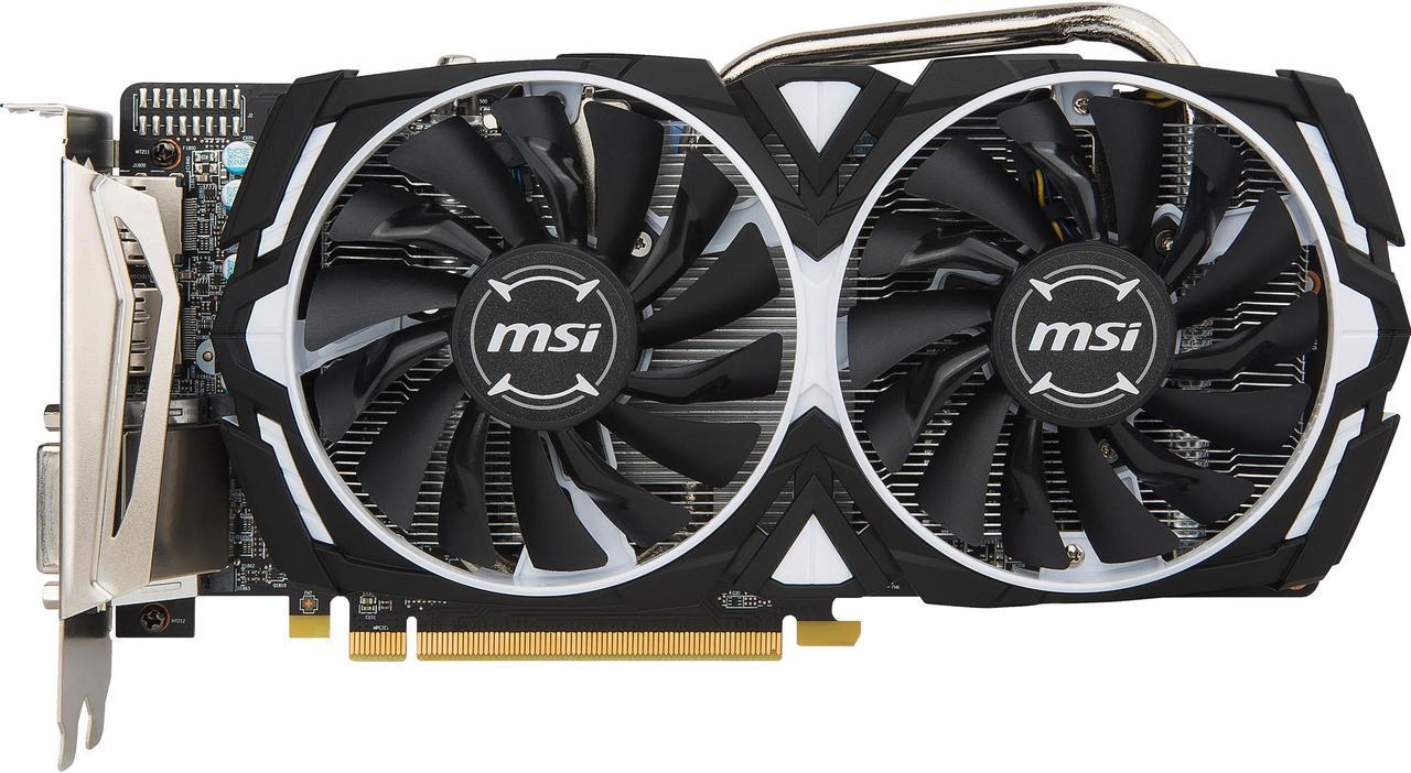 MSI Radeon RX 570 8GB GDDR5 PCI Express x16 CrossFireX Support Video Card Radeon RX 570 ARMOR 8G