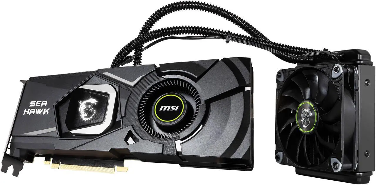 Alt view image 2 of 8 - MSI GeForce RTX 2080 8GB GDDR6 PCI Express 3.0 x16 SLI Support Graphics Card RTX 2080 SEA HAWK X