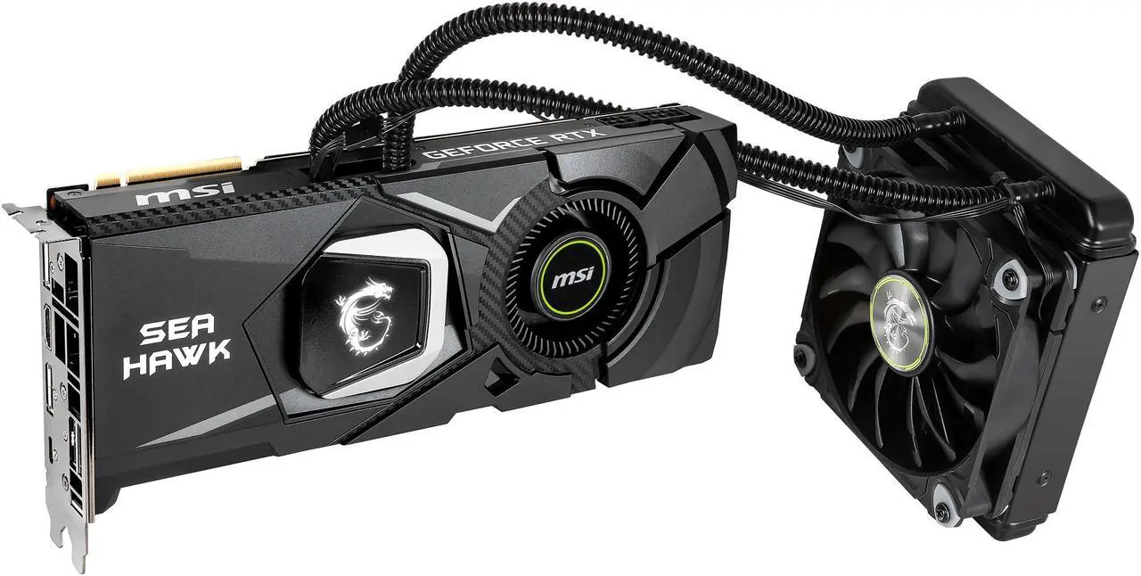Alt view image 4 of 8 - MSI GeForce RTX 2080 8GB GDDR6 PCI Express 3.0 x16 SLI Support Graphics Card RTX 2080 SEA HAWK X