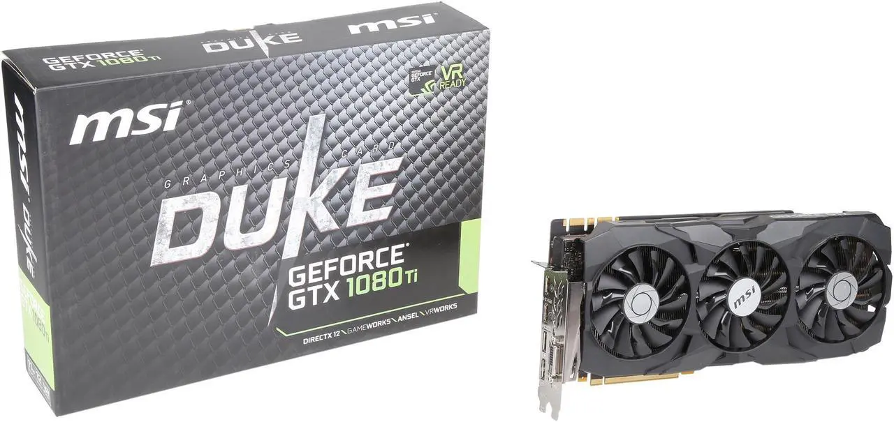 Alt view image 6 of 5 - MSI GeForce GTX 1080 Ti 11GB GDDR5X PCI Express 3.0 x16 SLI Support Graphics Card GTX 1080 Ti DUKE 11G OC