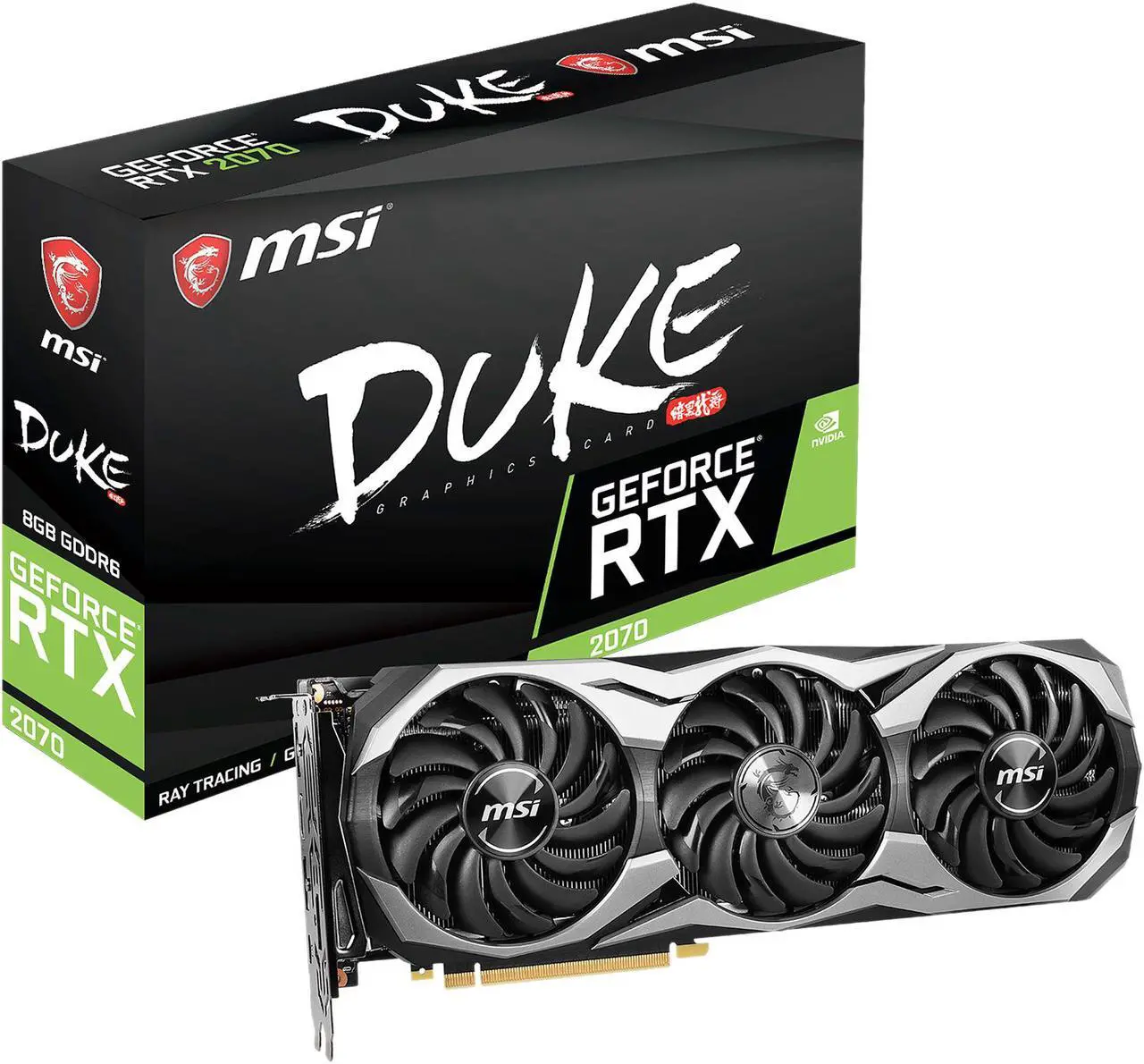 Alt view image 7 of 7 - MSI GeForce RTX 2070 8GB GDDR6 PCI Express 3.0 x16 Graphics Card RTX 2070 DUKE 8G OC