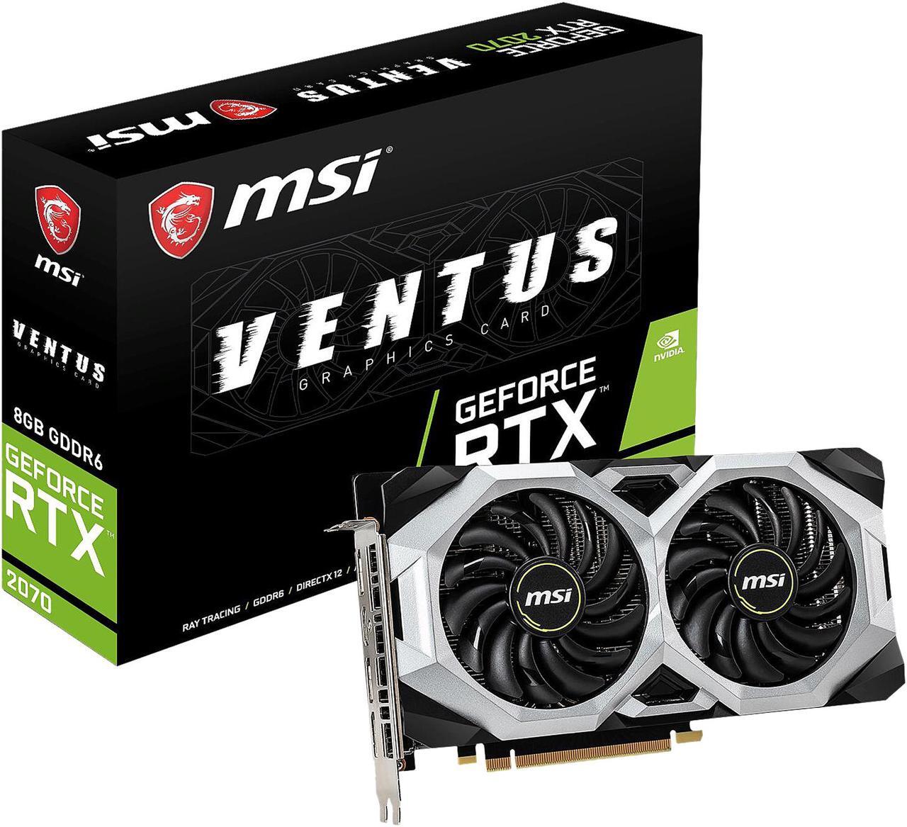 Alt view image 8 of 8 - MSI GeForce RTX 2070 8GB GDDR6 PCI Express 3.0 x16 Graphics Card RTX 2070 Ventus 8G