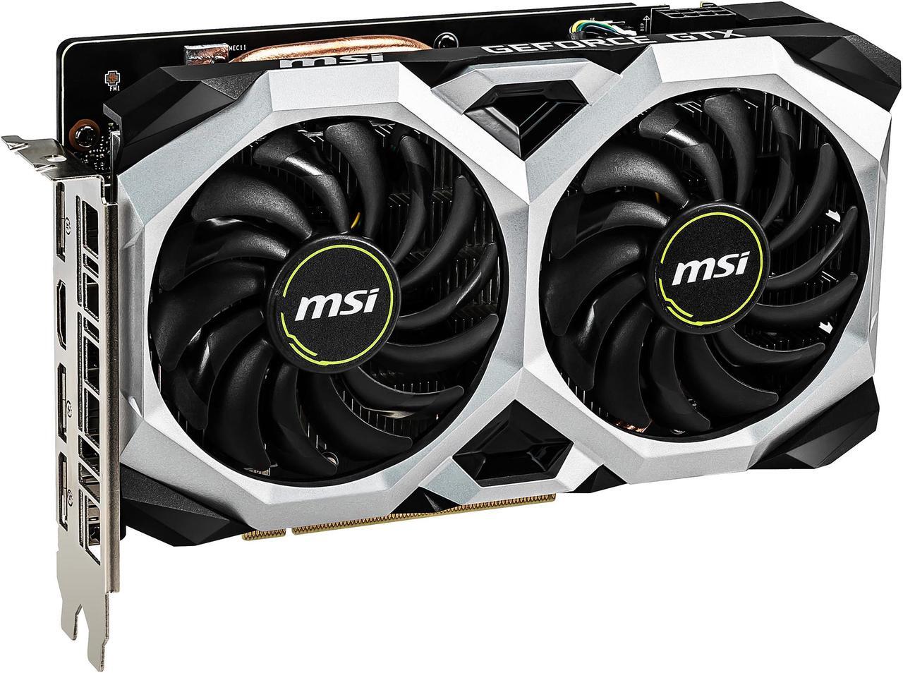Alt view image 4 of 7 - MSI Ventus GeForce GTX 1660 Ti 6GB GDDR6 PCI Express 3.0 x16 Graphics Card GTX 1660 TI VENTUS XS 6G OC