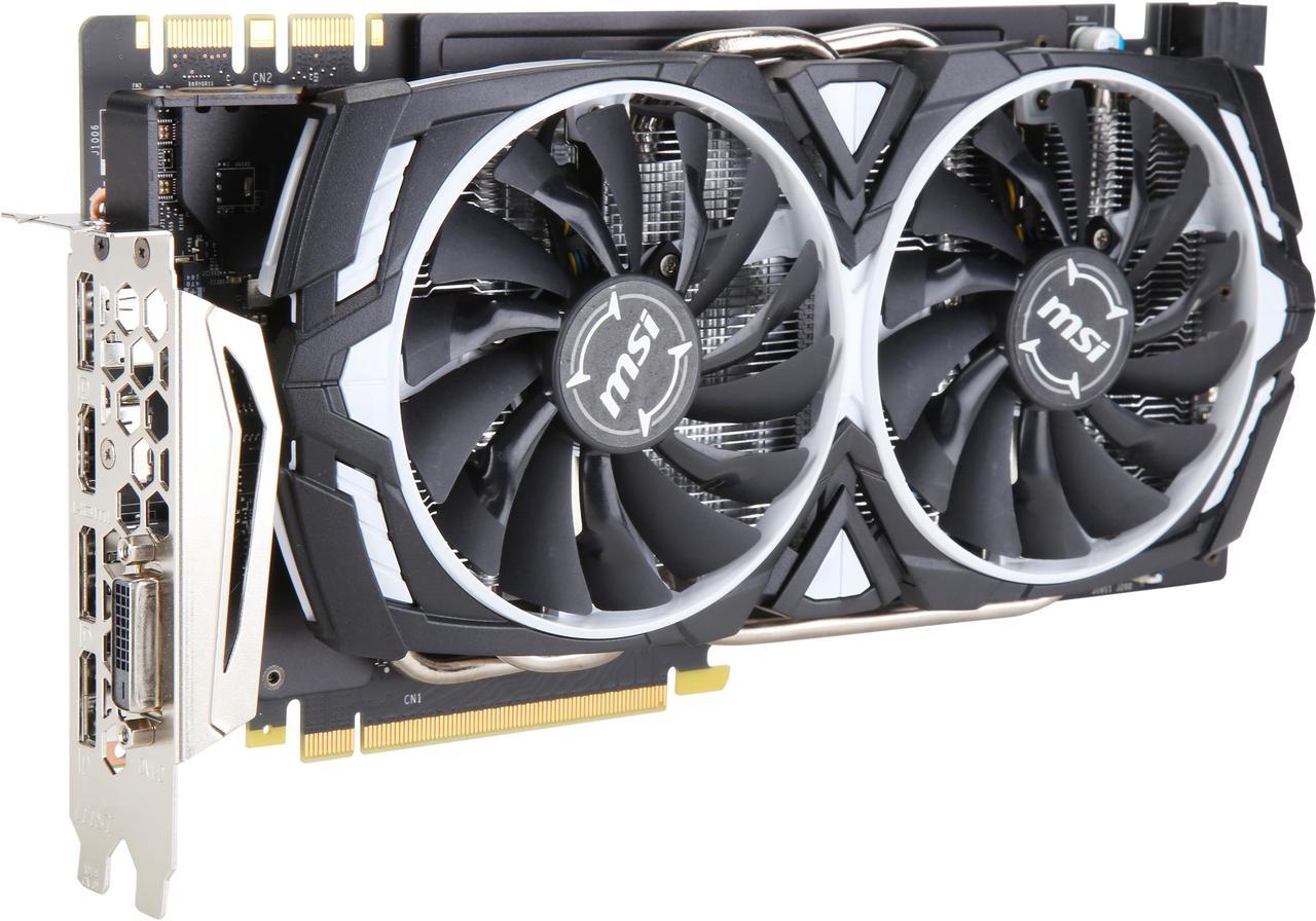 MSI GeForce GTX 1070 8GB GDDR5 PCI Express 3.0 x16 SLI Support ATX Video Card GTX 1070 ARMOR 8G OC