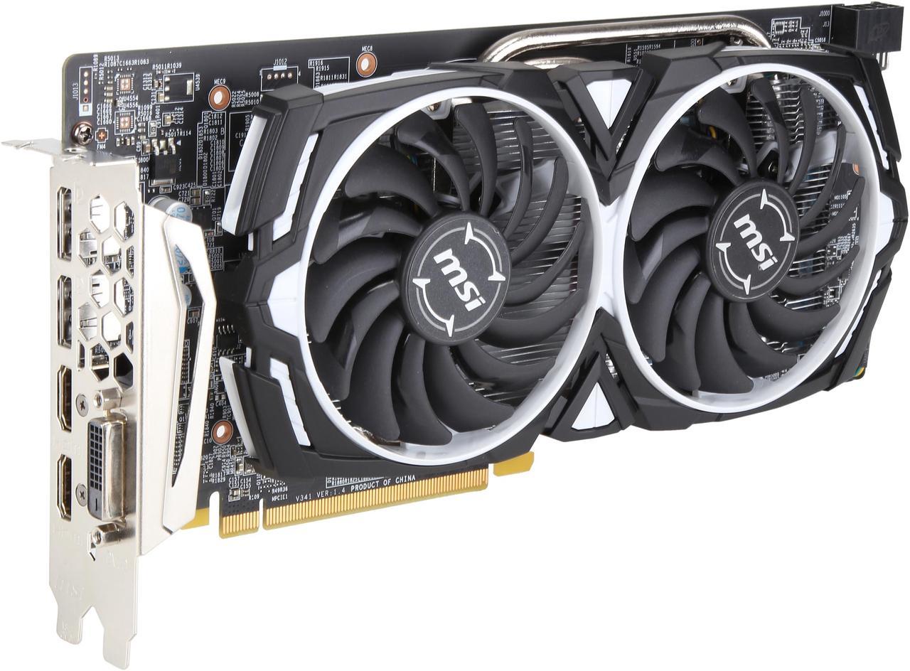 MSI Radeon RX 580 8GB GDDR5 PCI Express x16 CrossFireX Support Video Card RX 580 ARMOR 8G OC