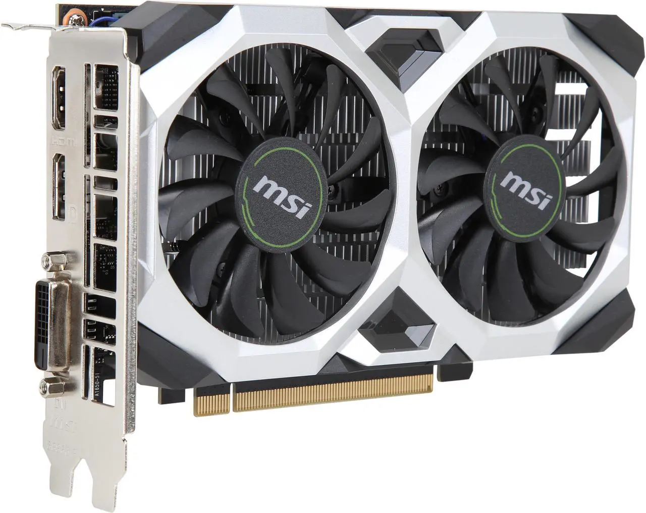 Alt view image 3 of 7 - MSI Ventus GeForce GTX 1650 4GB GDDR5 PCI Express 3.0 x16 Graphics Card GTX 1650 VENTUS XS 4G OC