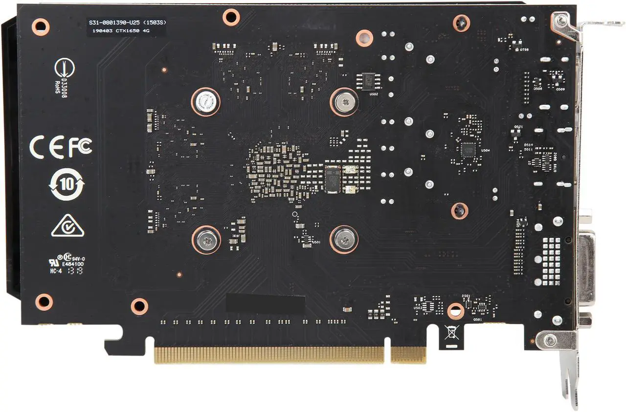 Alt view image 5 of 7 - MSI Ventus GeForce GTX 1650 4GB GDDR5 PCI Express 3.0 x16 Graphics Card GTX 1650 VENTUS XS 4G OC