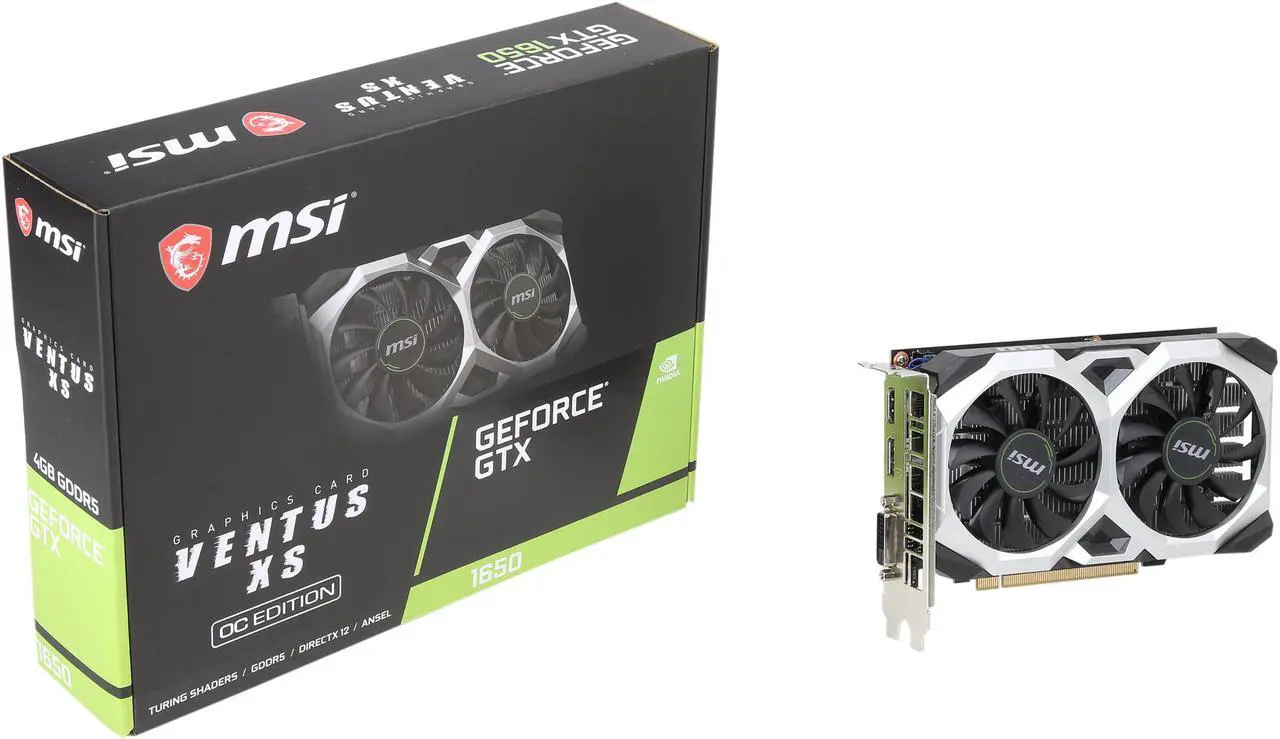 Alt view image 7 of 7 - MSI Ventus GeForce GTX 1650 4GB GDDR5 PCI Express 3.0 x16 Graphics Card GTX 1650 VENTUS XS 4G OC