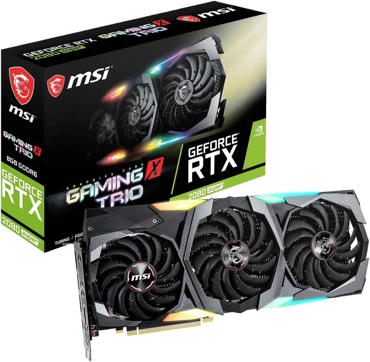 Alt view image 7 of 8 - MSI GeForce RTX 2080 SUPER 8GB GDDR6 PCI Express 3.0 x16 SLI Support Graphics Card RTX 2080 Super Gaming X TRIO