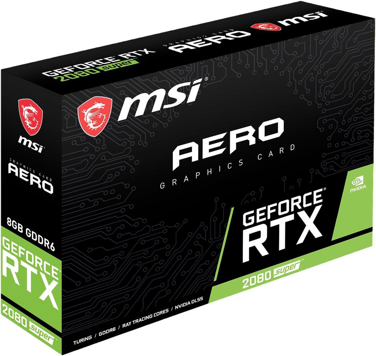 Alt view image 8 of 9 - MSI GeForce RTX 2080 SUPER 8GB GDDR6 PCI Express 3.0 x16 SLI Support Graphics Card RTX 2080 Super Aero