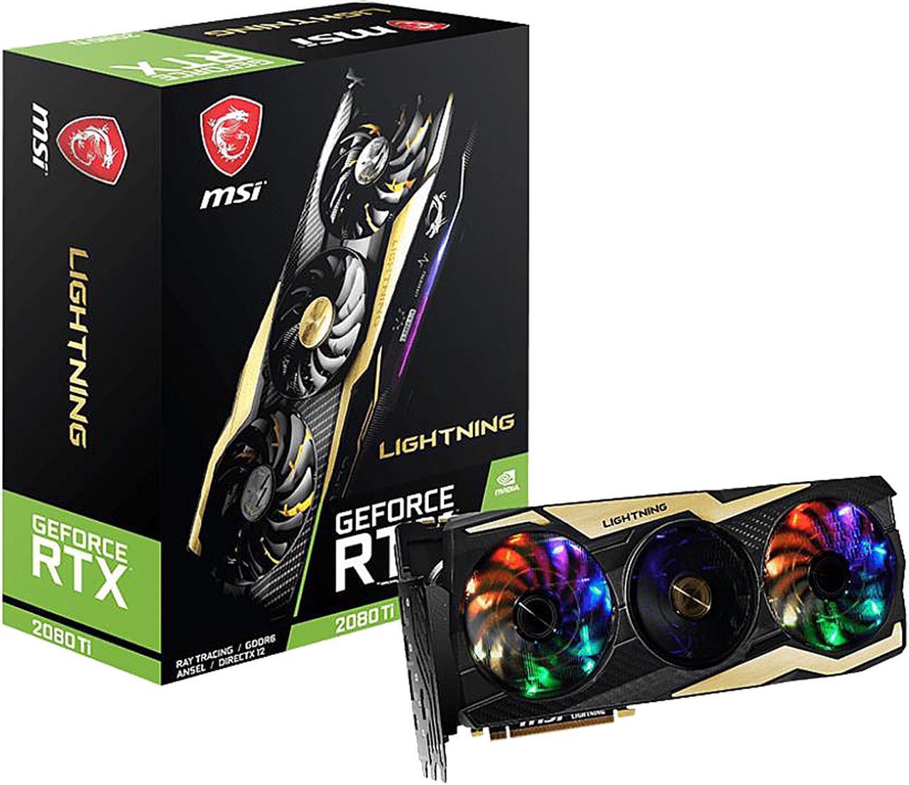 Alt view image 5 of 6 - MSI GeForce RTX 2080 Ti 11GB GDDR6 PCI Express 3.0 x16 SLI Support Graphics Card RTX 2080 Ti LIGHTNING