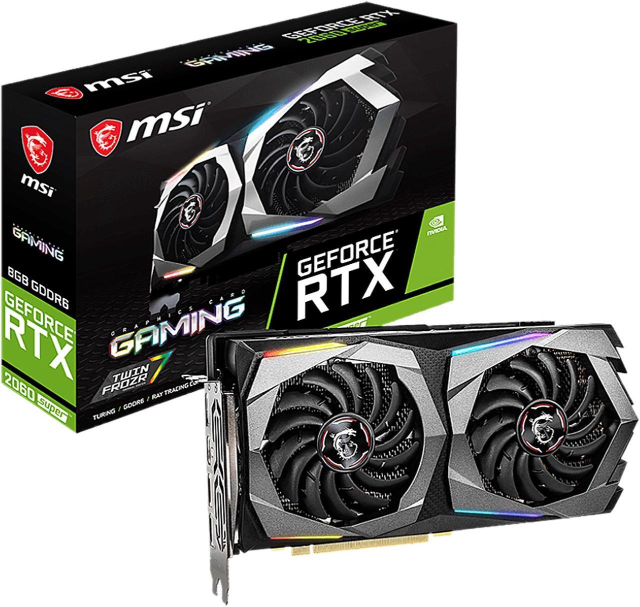 Alt view image 3 of 3 - MSI GeForce RTX 2060 SUPER 8GB GDDR6 PCI Express 3.0 x16 Graphics Card RTX 2060 SUPER GAMING