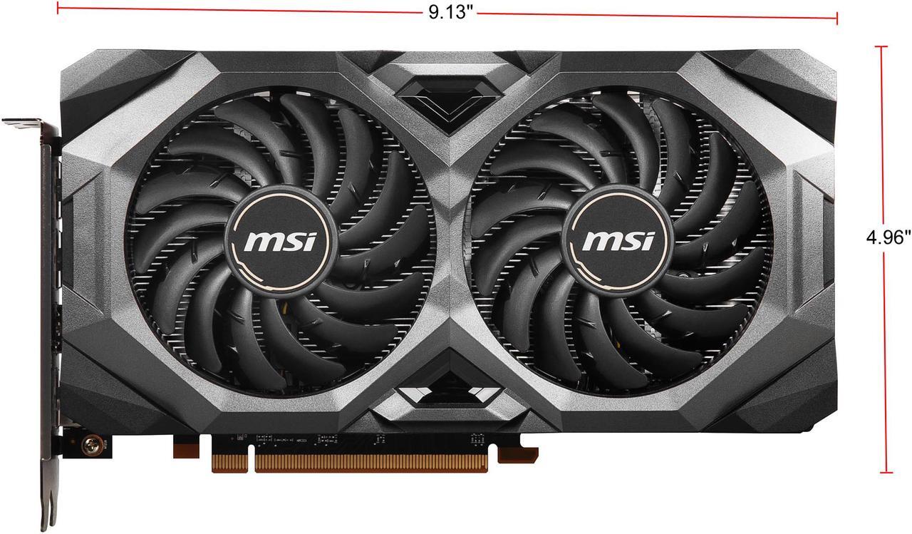 Alt view image 3 of 10 - MSI Radeon RX 5700 XT 8GB GDDR6 PCI Express 4.0 Graphics Card RX 5700 XT MECH OC