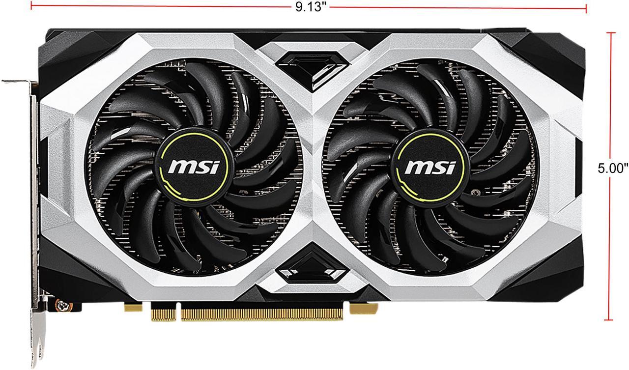Alt view image 3 of 7 - MSI Ventus GeForce RTX 2060 SUPER 8GB GDDR6 PCI Express 3.0 x16 Video Card RTX 2060 SUPER VENTUS GP OC