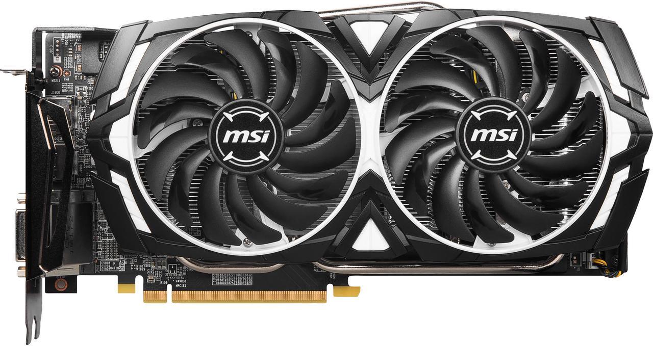 MSI Radeon RX 580 8GB GDDR5 PCI Express x16 CrossFireX Support Video Card RX 580 ARMOR X