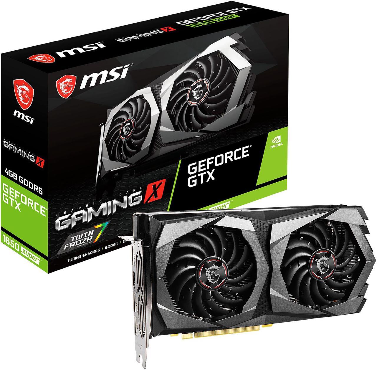 Alt view image 7 of 8 - MSI Gaming GeForce GTX 1650 SUPER 4GB GDDR6 PCI Express 3.0 x16 Graphics Card GTX 1650 Super Gaming X