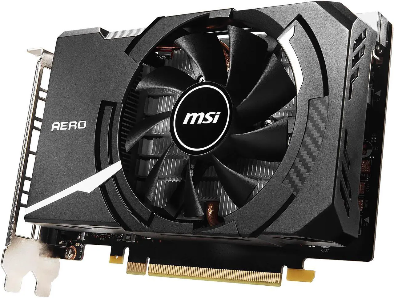 Alt view image 2 of 7 - MSI GeForce GTX 1650 SUPER 4GB GDDR6 PCI Express 3.0 x16 ITX Graphics Card GTX 1650 Super AERO ITX OC