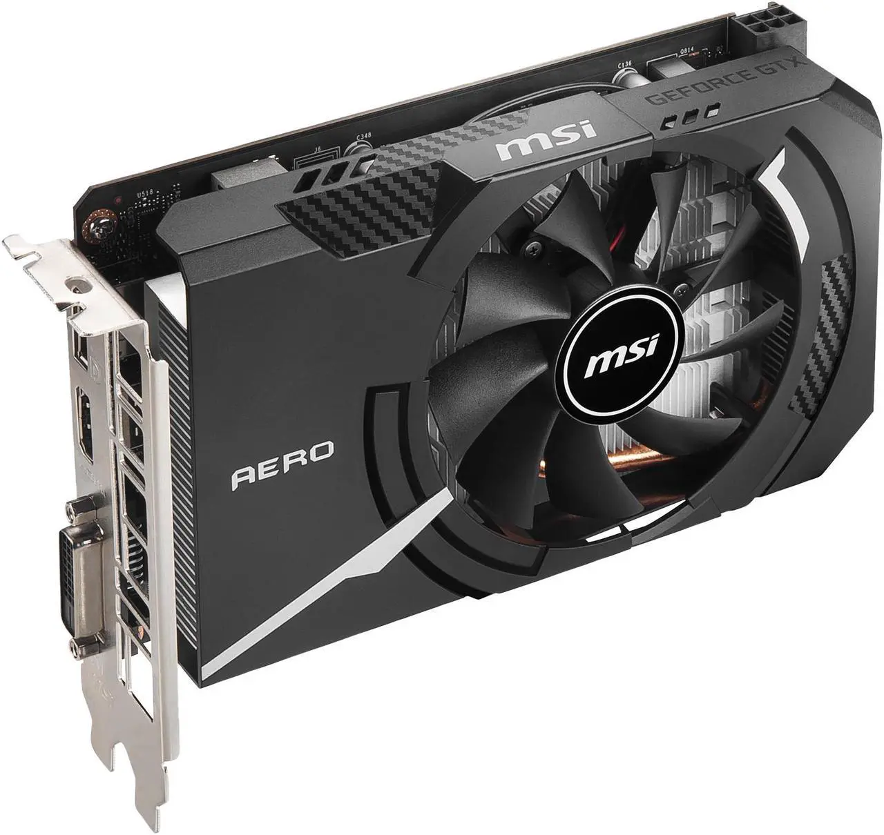 Alt view image 4 of 7 - MSI GeForce GTX 1650 SUPER 4GB GDDR6 PCI Express 3.0 x16 ITX Graphics Card GTX 1650 Super AERO ITX OC