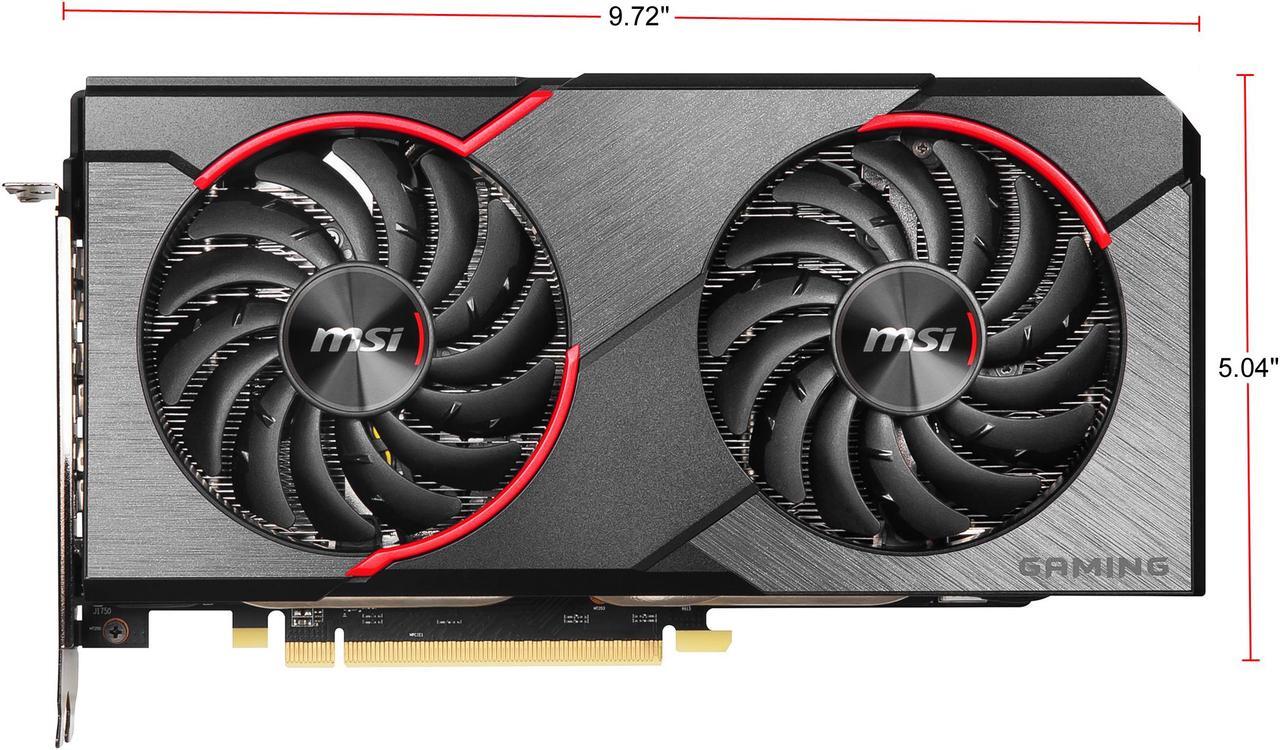Alt view image 2 of 2 - MSI Radeon RX 5500 XT 8GB GDDR6 PCI Express 4.0 Graphics Card RX 5500 XT GAMING X 8G