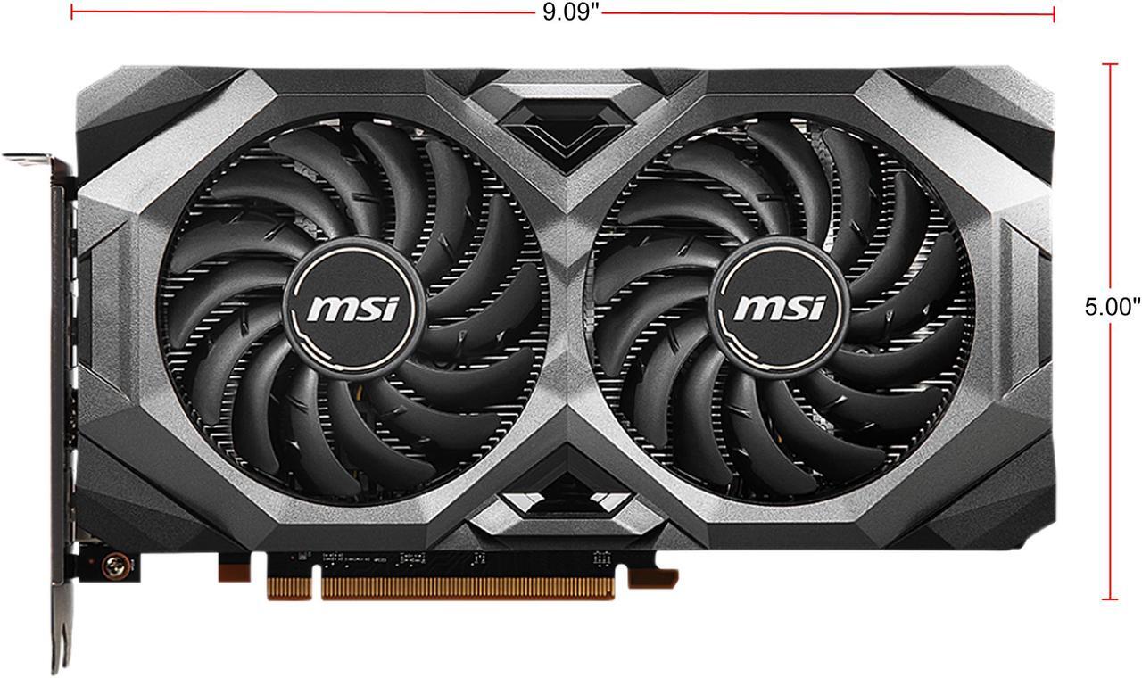 Alt view image 3 of 7 - MSI Radeon RX 5600 XT 6GB GDDR6 PCI Express 4.0 Graphics Card RX 5600 XT MECH OC