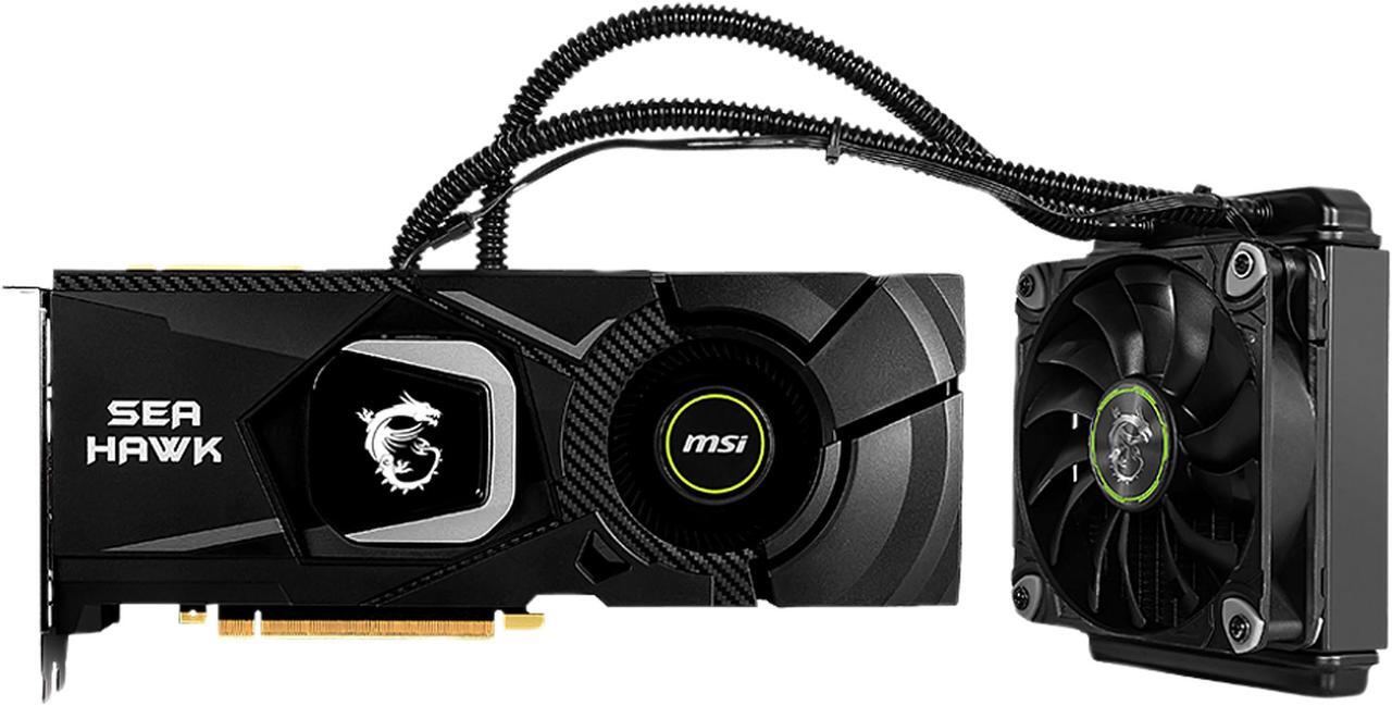 Alt view image 2 of 5 - MSI GeForce RTX 2080 SUPER 8GB GDDR6 PCI Express 3.0 x16 SLI Support Graphics Card RTX 2080 SUPER SEA HAWK X