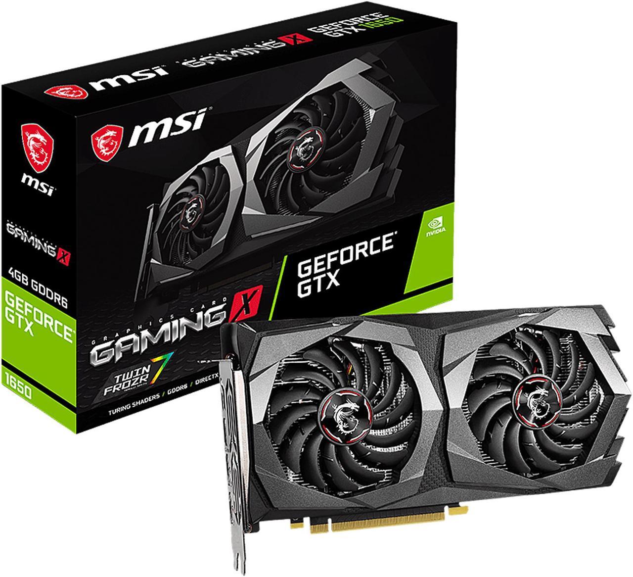Alt view image 6 of 6 - MSI GeForce GTX 1650 4GB GDDR6 PCI Express 3.0 x16 Graphics Card GTX 1650 D6 GAMING X