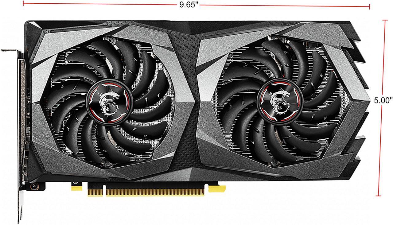 Alt view image 2 of 6 - MSI GeForce GTX 1650 4GB GDDR6 PCI Express 3.0 x16 Graphics Card GTX 1650 D6 GAMING X