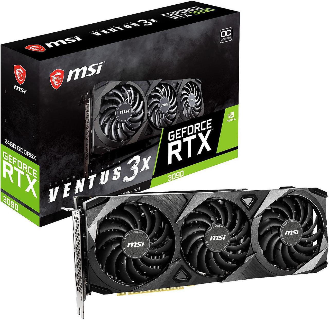 Alt view image 14 of 14 - MSI Ventus GeForce RTX 3090 24GB GDDR6X PCI Express 4.0 SLI Support Graphics Card RTX 3090 VENTUS 3X 24G OC