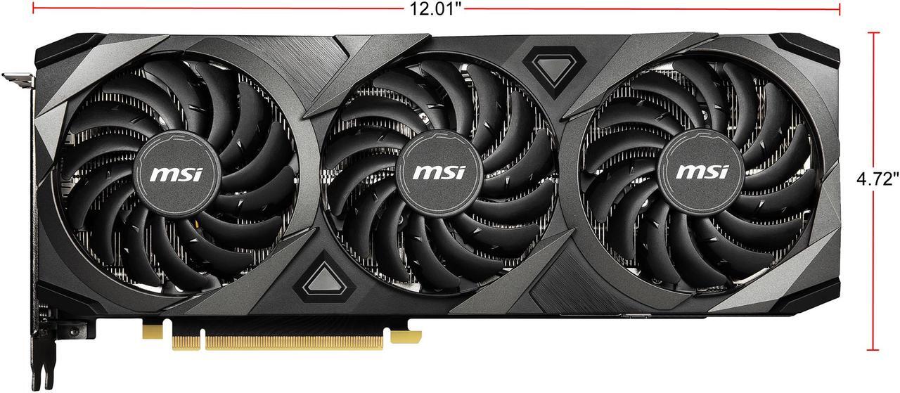 Alt view image 2 of 14 - MSI Ventus GeForce RTX 3090 24GB GDDR6X PCI Express 4.0 SLI Support Graphics Card RTX 3090 VENTUS 3X 24G OC